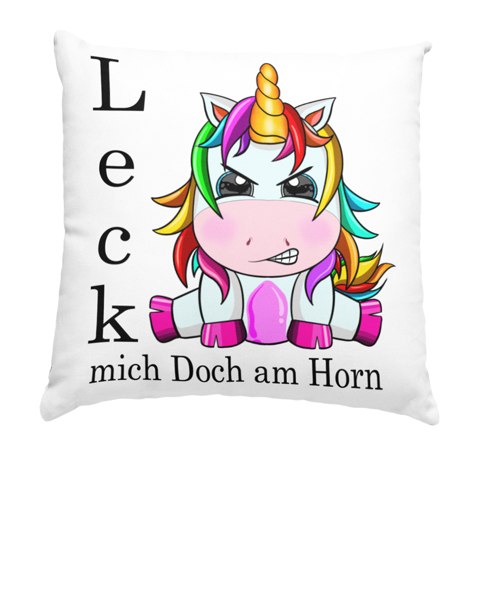 Kissen Einhorn "Leck mich doch am Horn" Handmade-Lifestyle