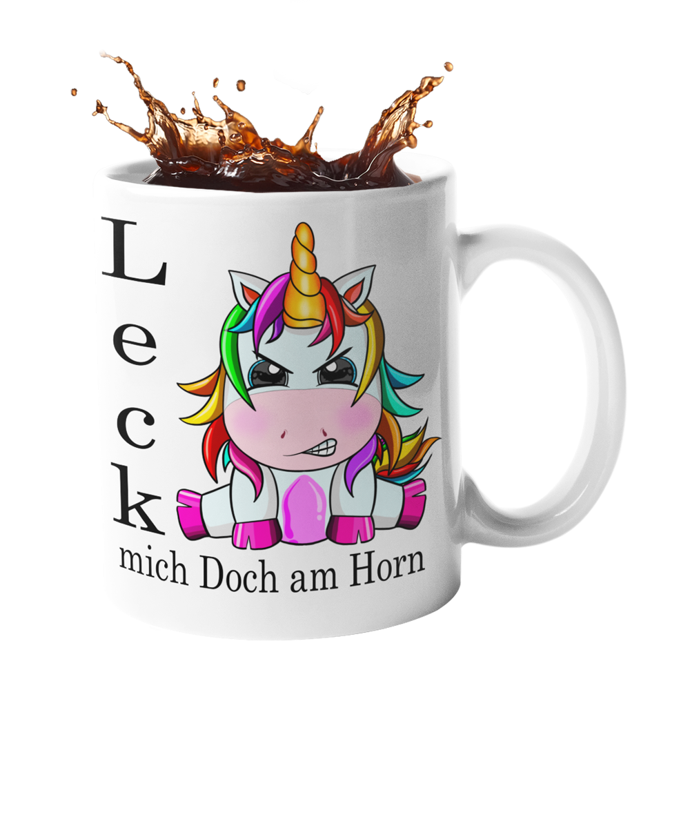 Einhorn Tasse "Leck mich doch am Horn" Handmade-Lifestyle