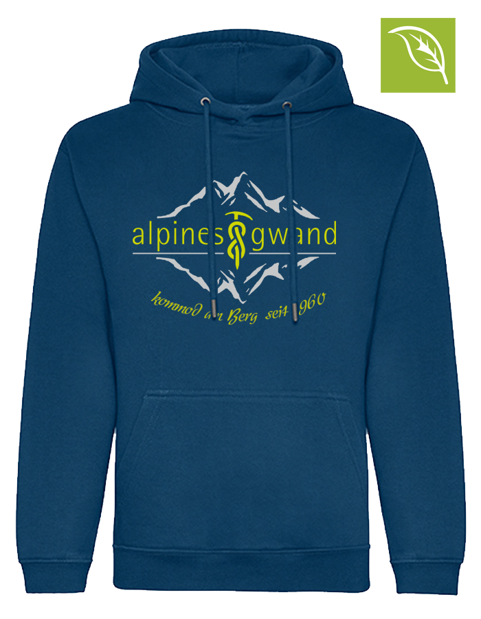 Bio Fair Hoodie "Alpines Gwand - gelb" Allgäu-Häs