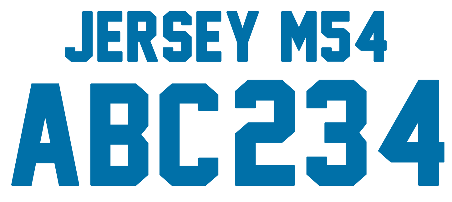 Nummernsatz "Jersey M54" druck-guru