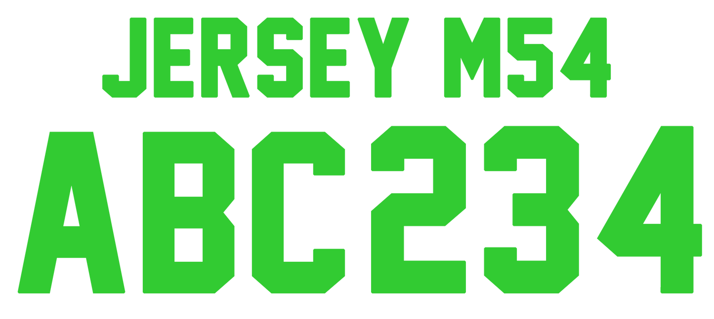 Nummernsatz "Jersey M54" druck-guru