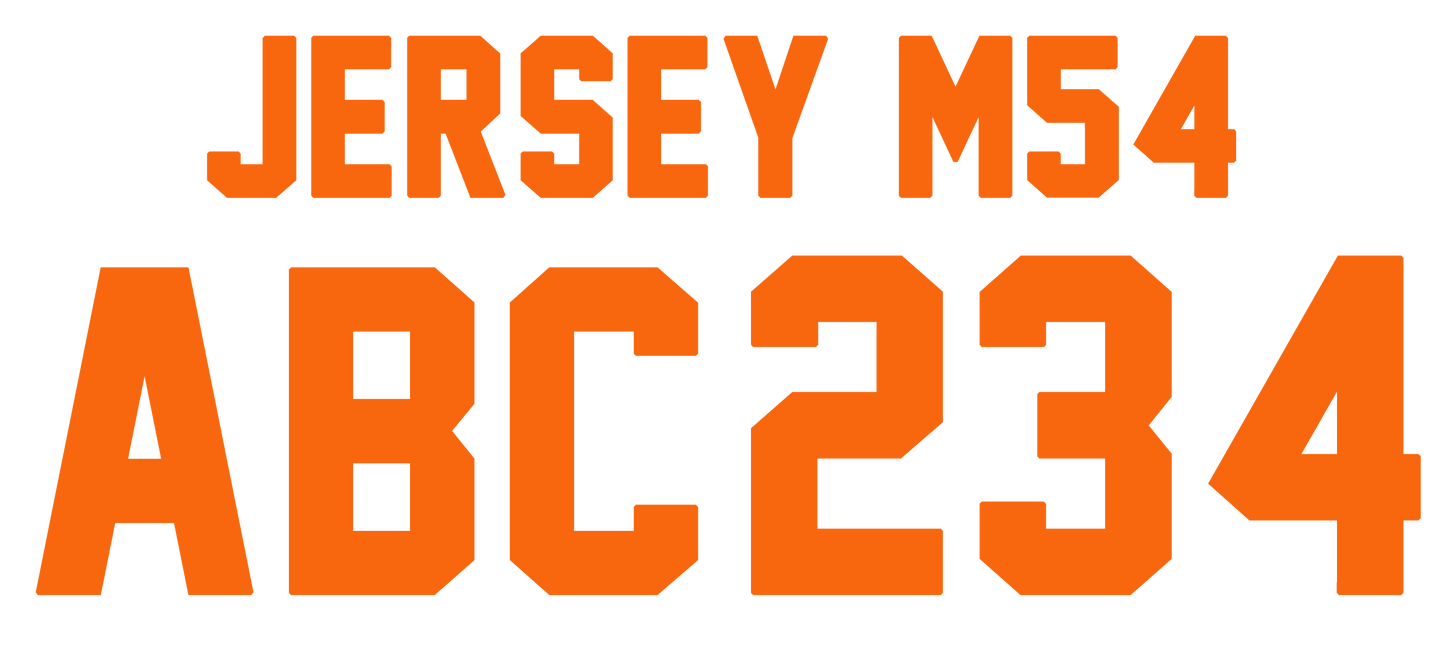 Nummernsatz "Jersey M54" druck-guru