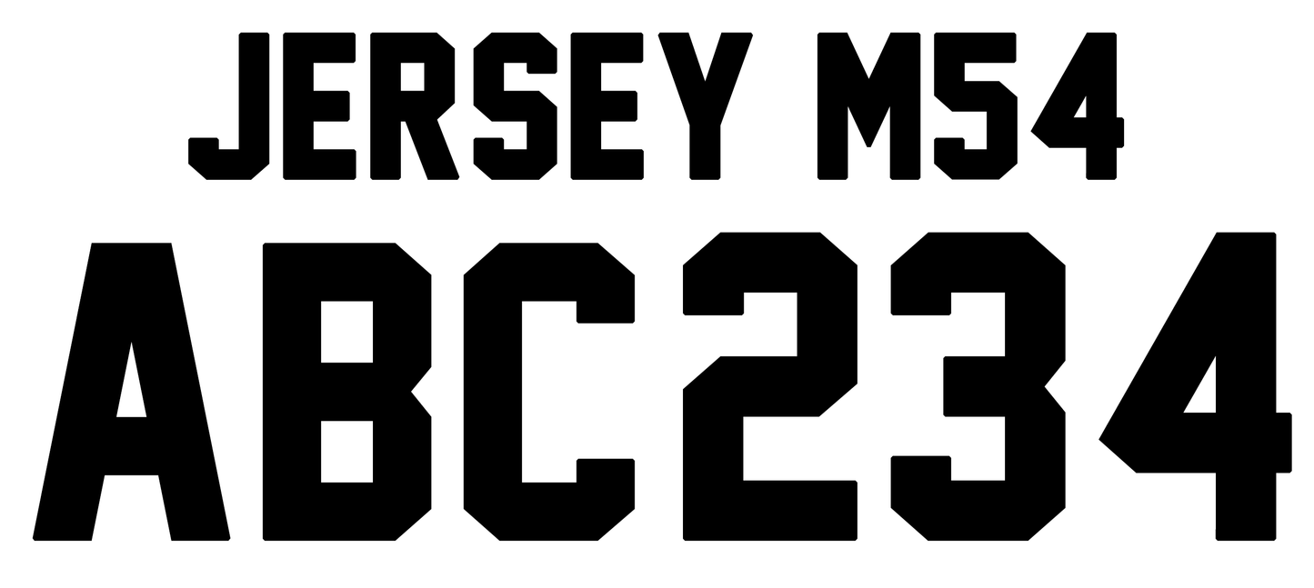 Nummernsatz "Jersey M54" druck-guru
