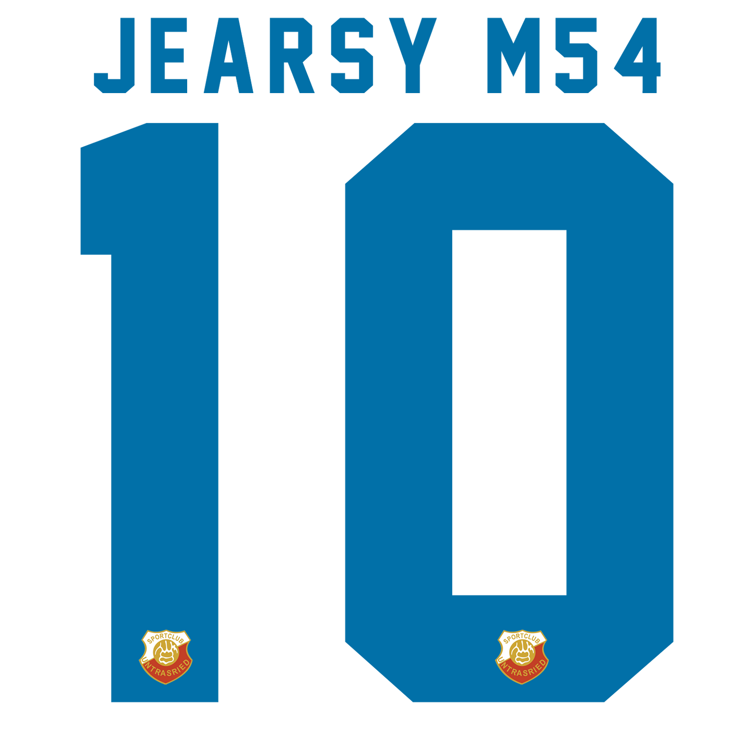 Nummernsatz "Jersey M54" + Teamlogo druck-guru