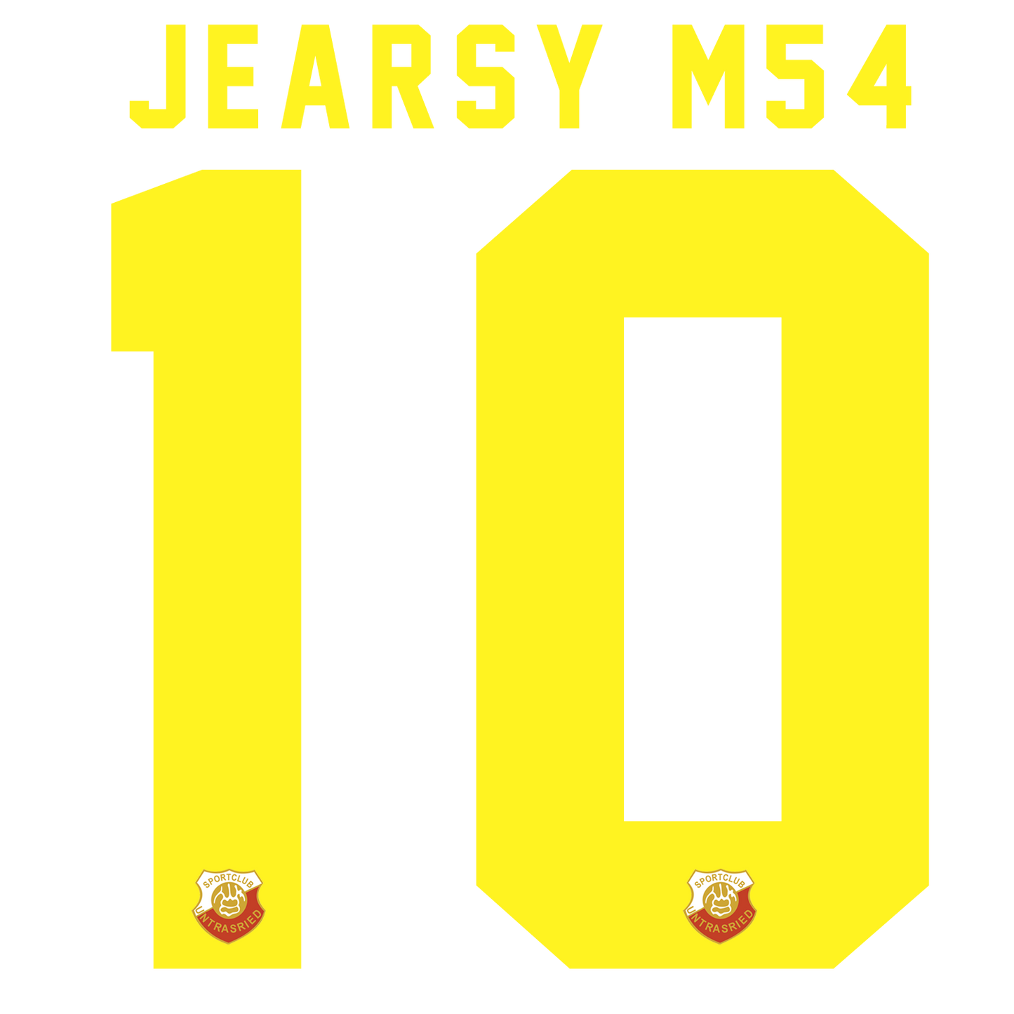 Nummernsatz "Jersey M54" + Teamlogo druck-guru