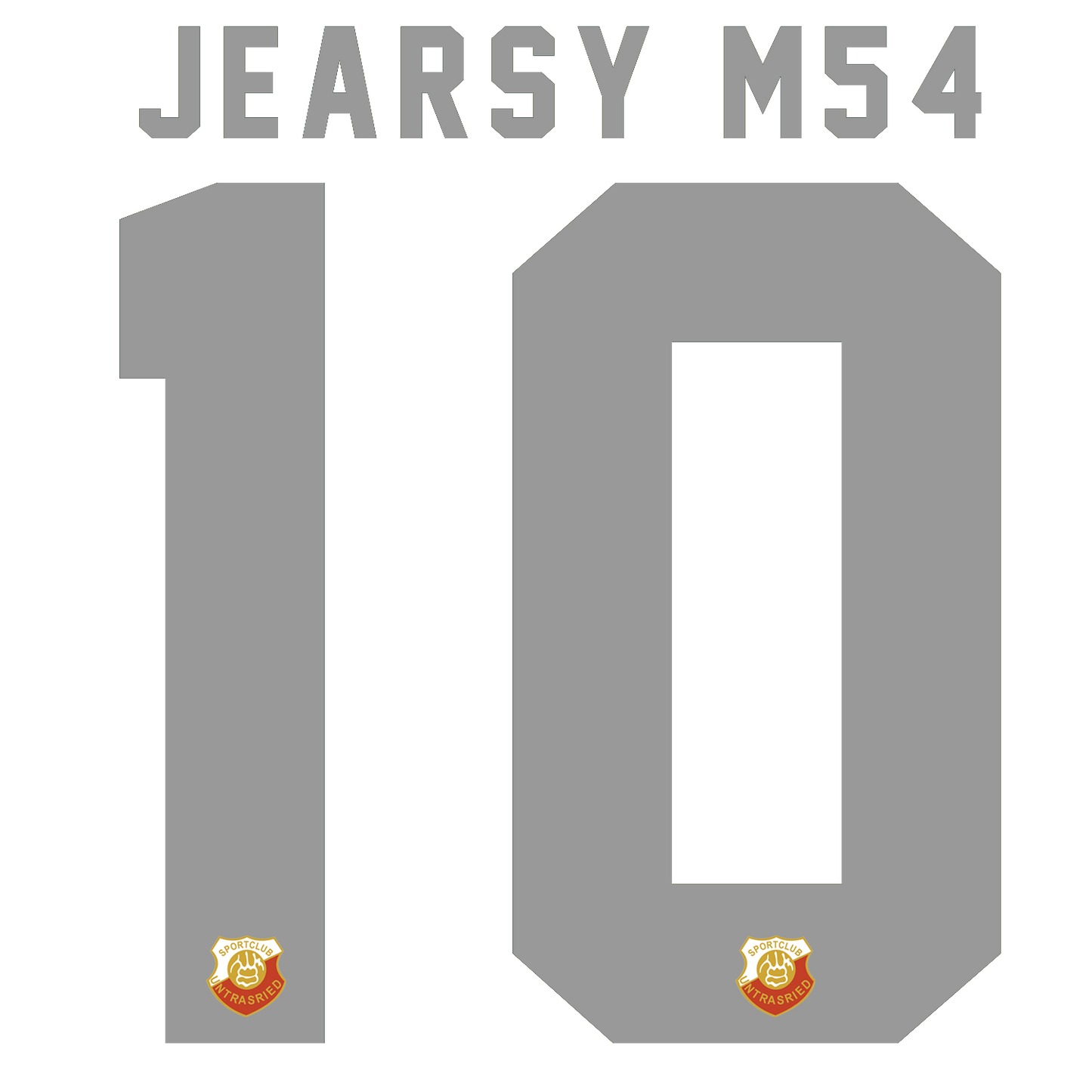 Nummernsatz "Jersey M54" + Teamlogo druck-guru