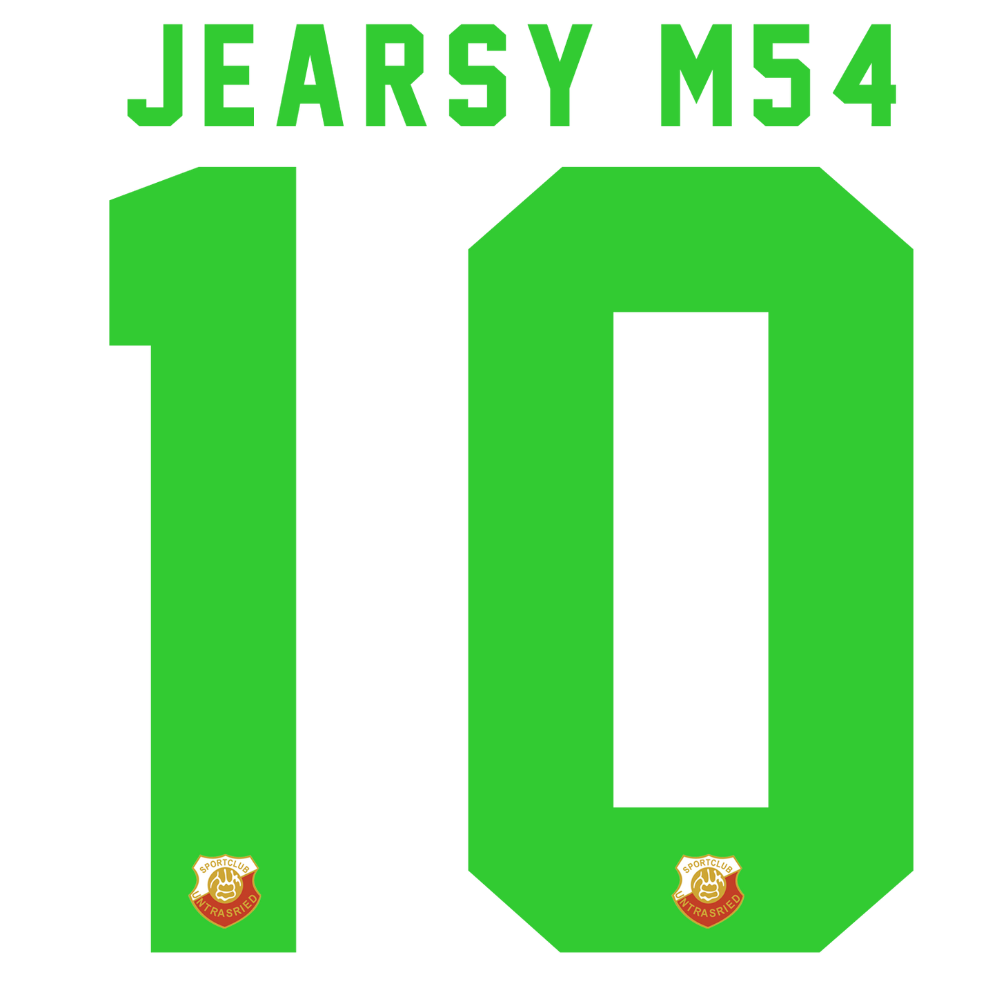 Nummernsatz "Jersey M54" + Teamlogo druck-guru