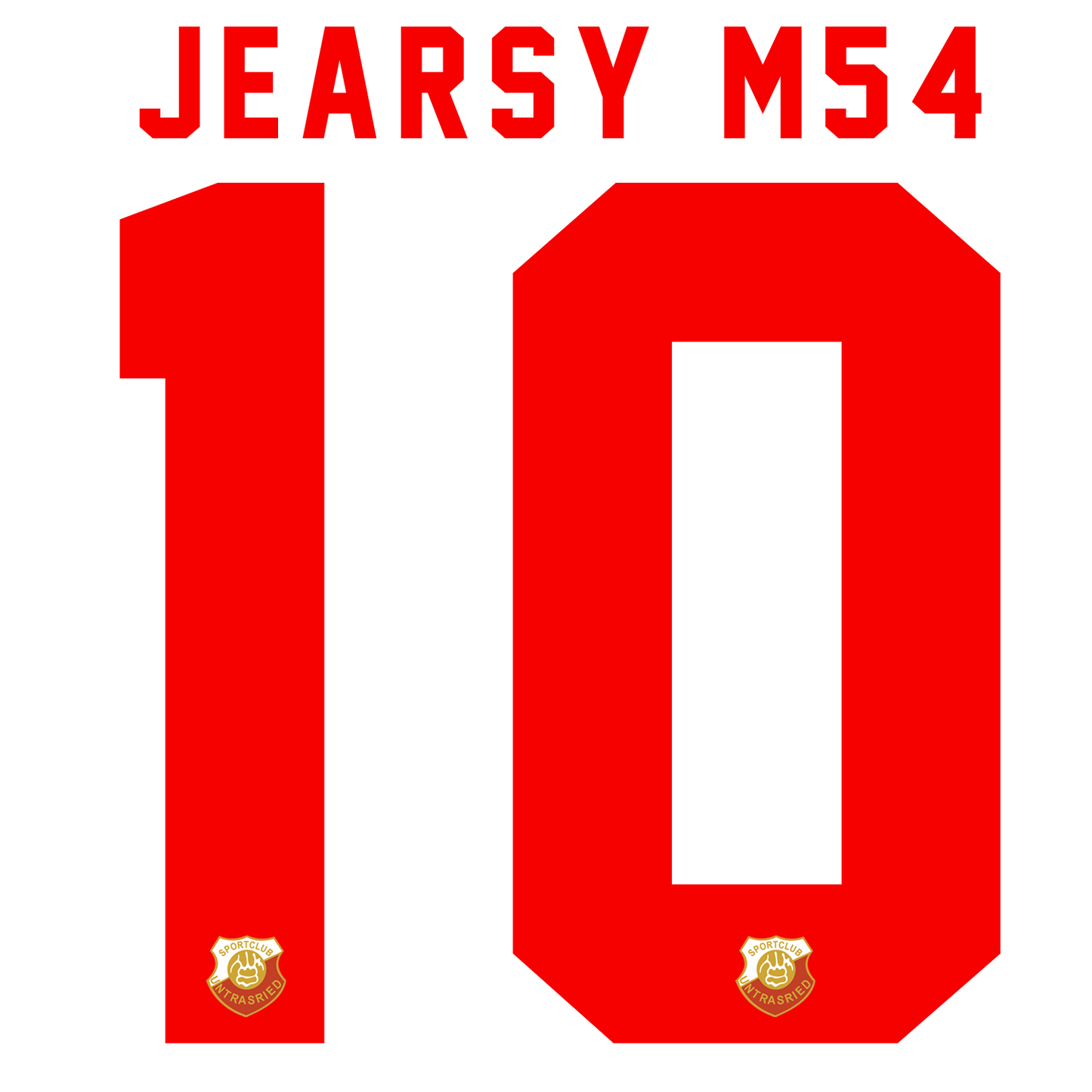 Nummernsatz "Jersey M54" + Teamlogo druck-guru