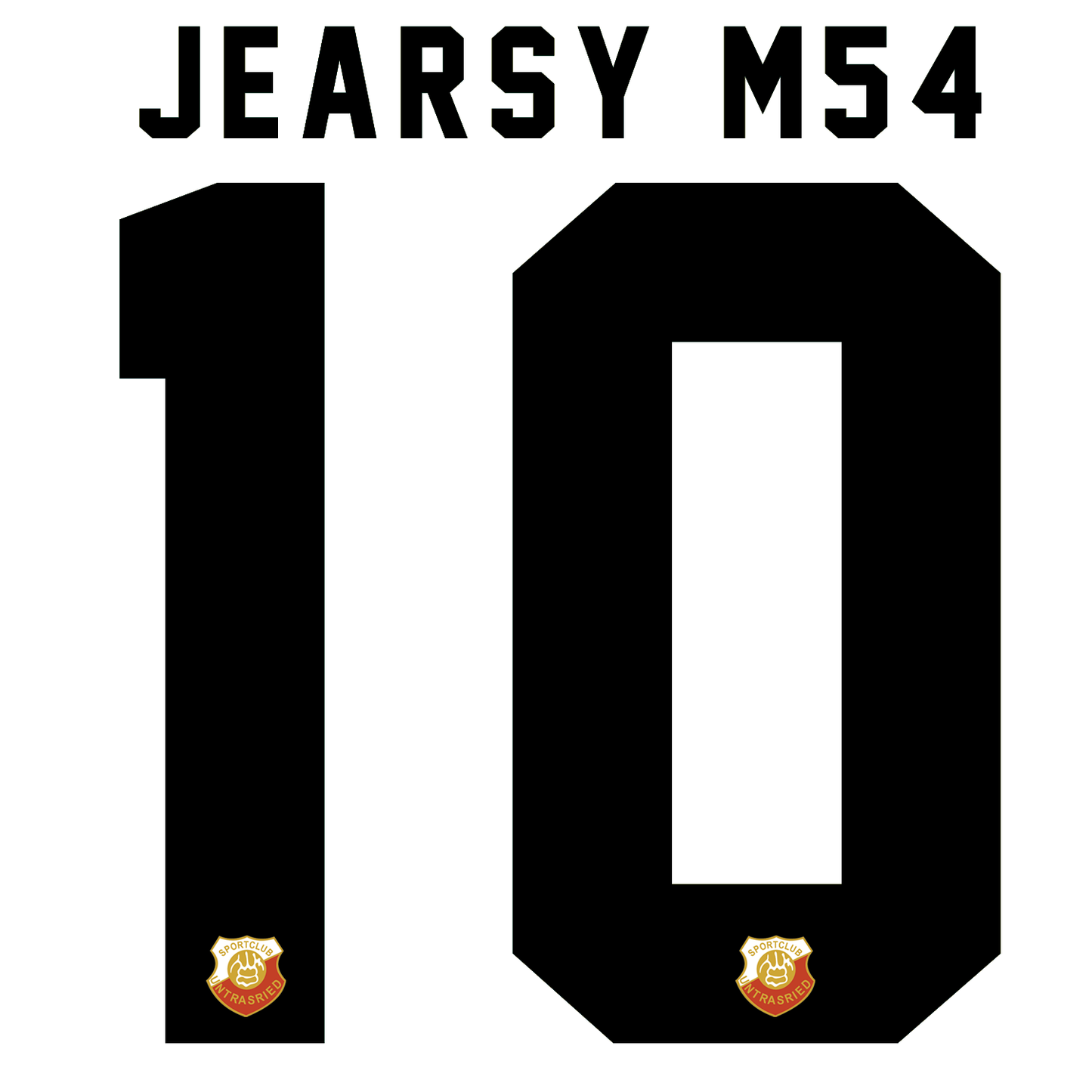 Nummernsatz "Jersey M54" + Teamlogo druck-guru