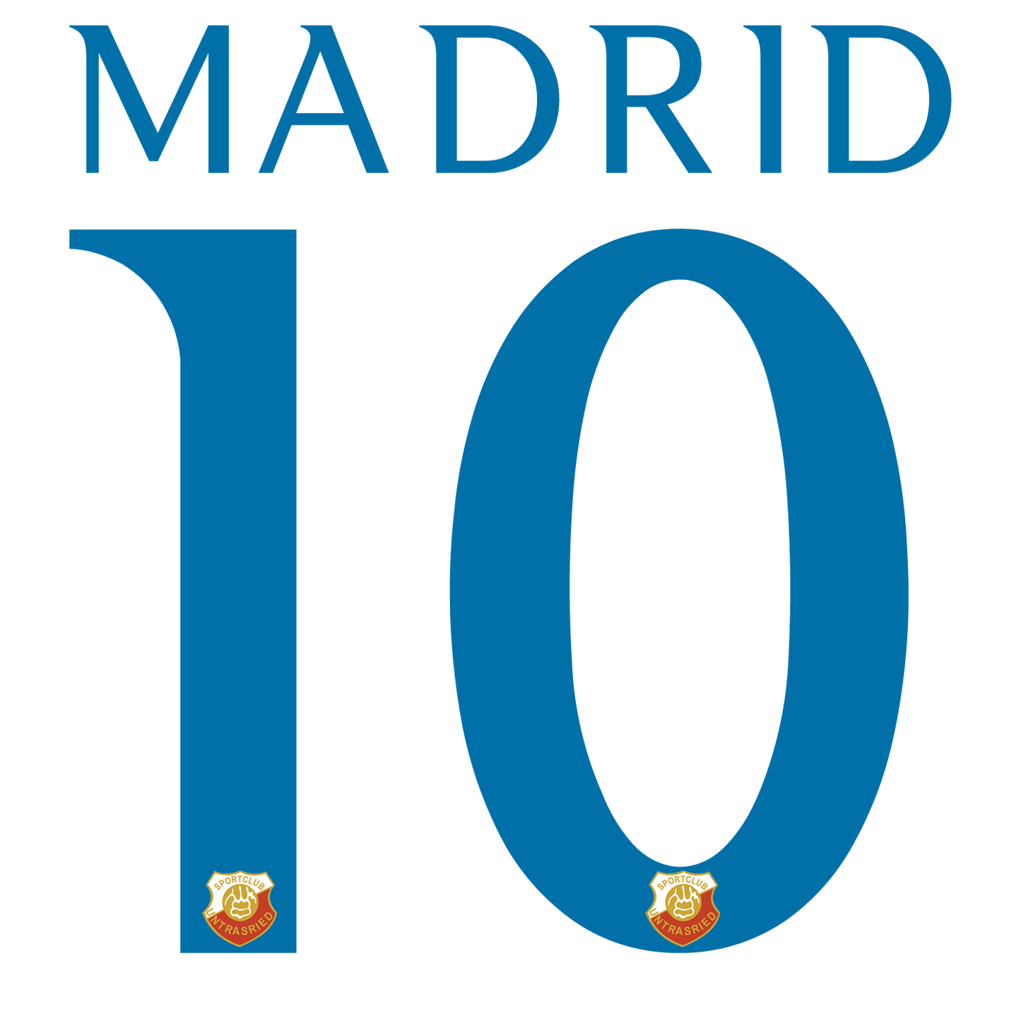 Nummernsatz "Madrid" + Teamlogo druck-guru