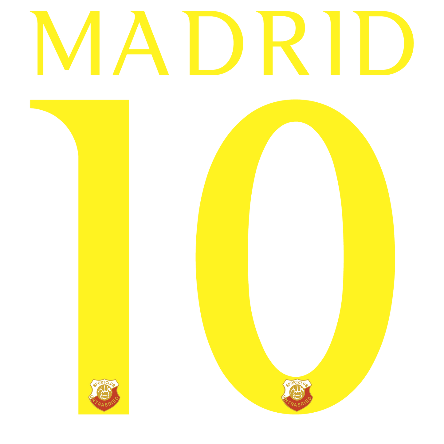 Nummernsatz "Madrid" + Teamlogo druck-guru