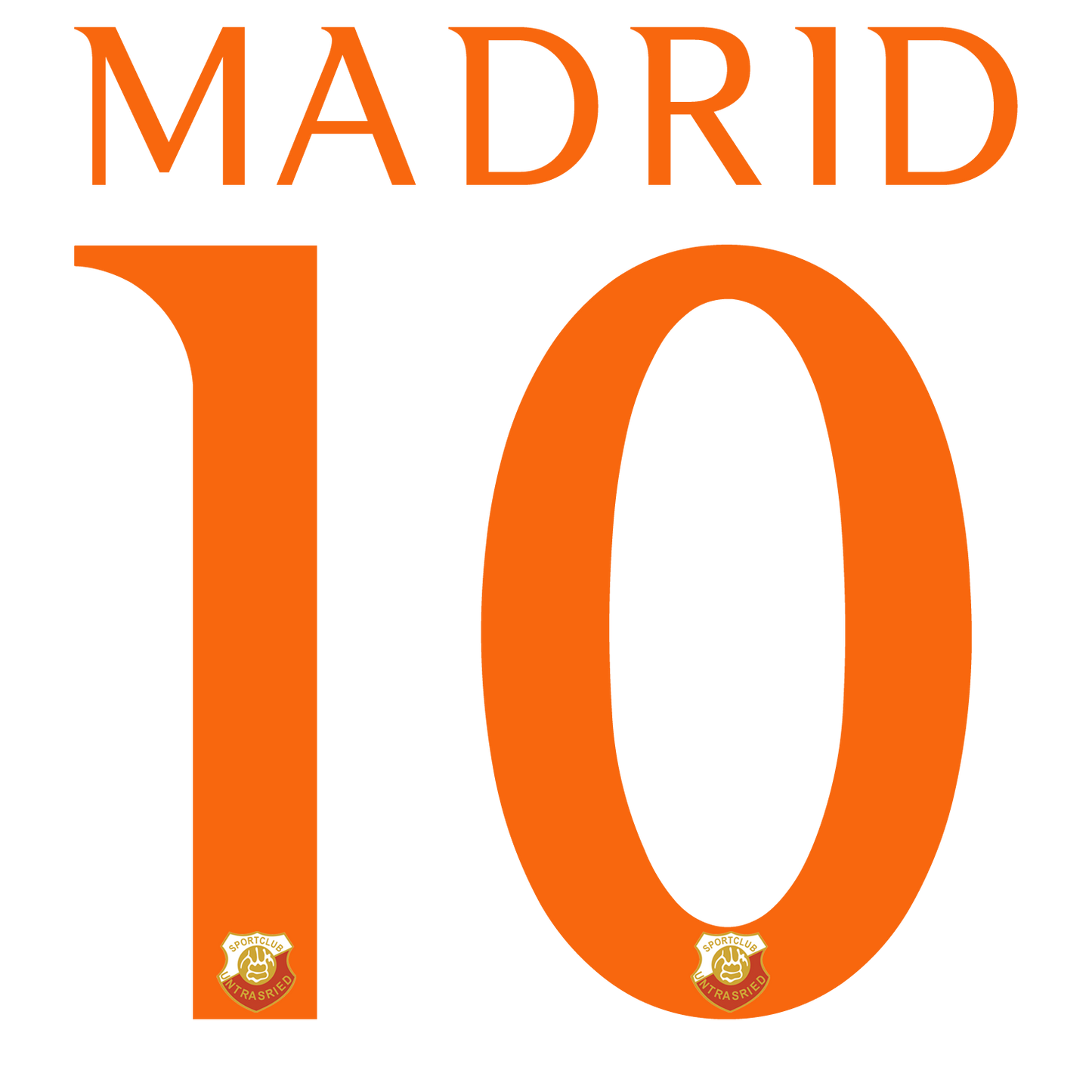 Nummernsatz "Madrid" + Teamlogo druck-guru