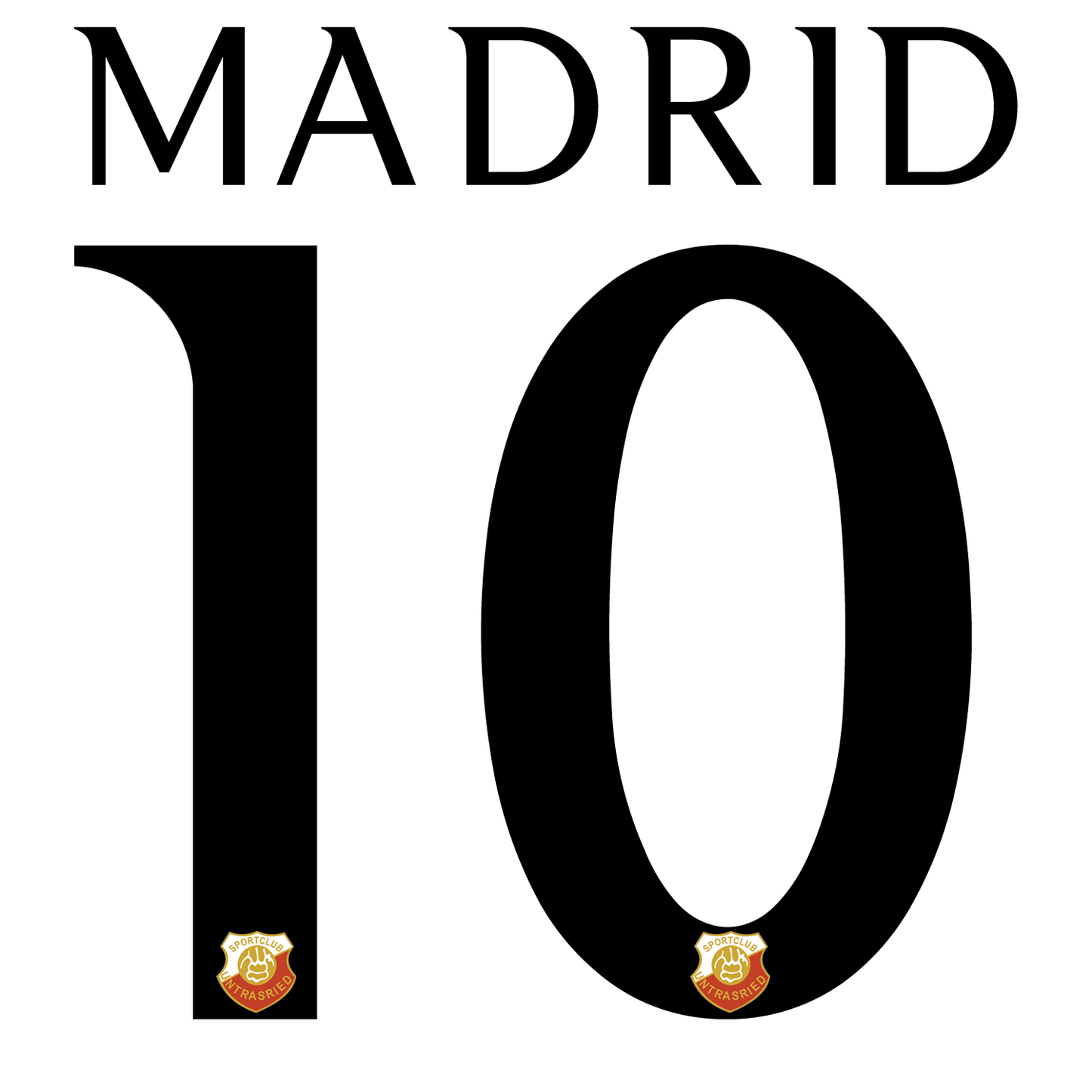 Nummernsatz "Madrid" + Teamlogo druck-guru