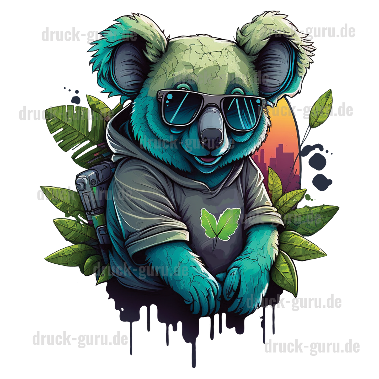 Bügelbild "Graffiti Cool Panda" druck-guru