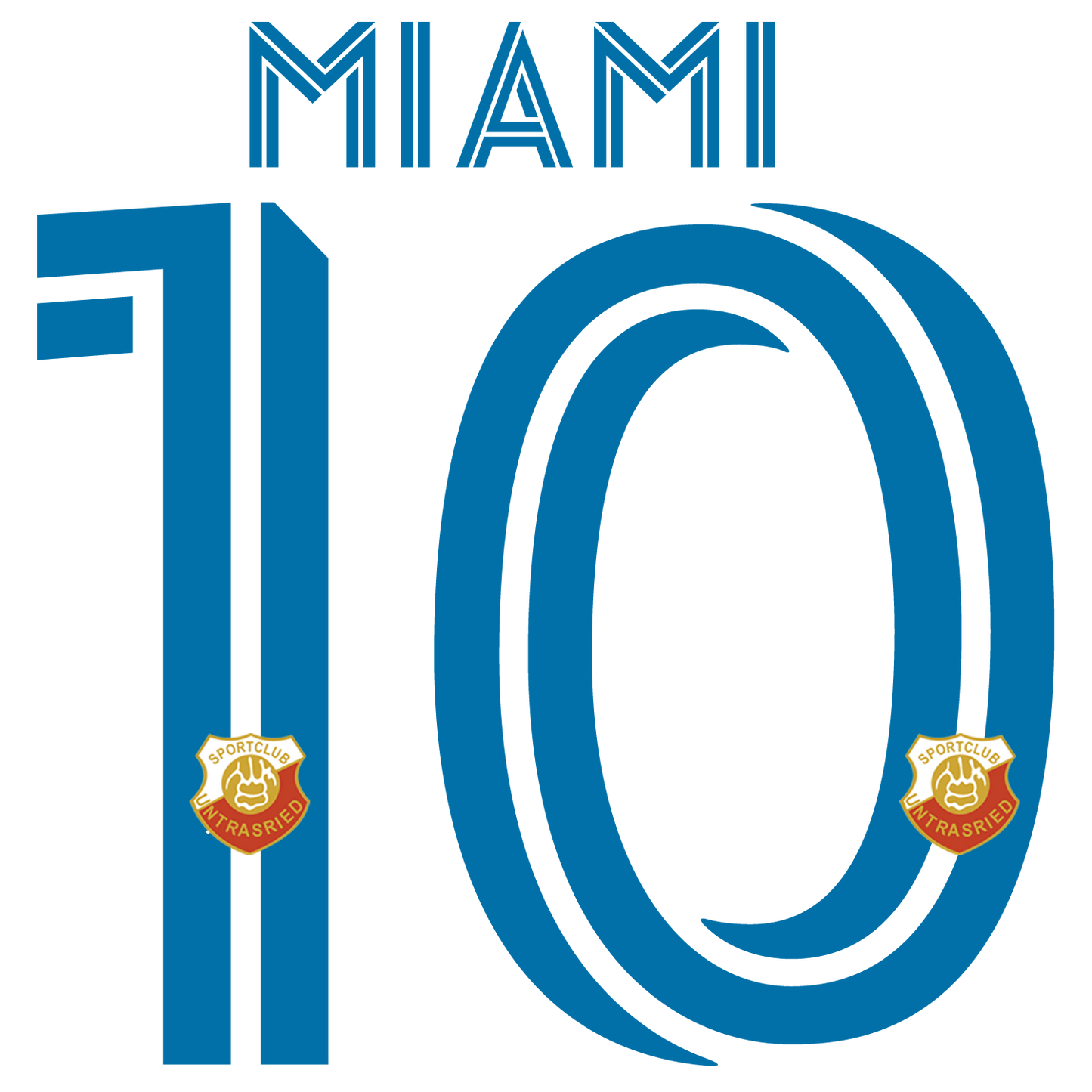 Nummernsatz "Miami" + Teamlogo druck-guru