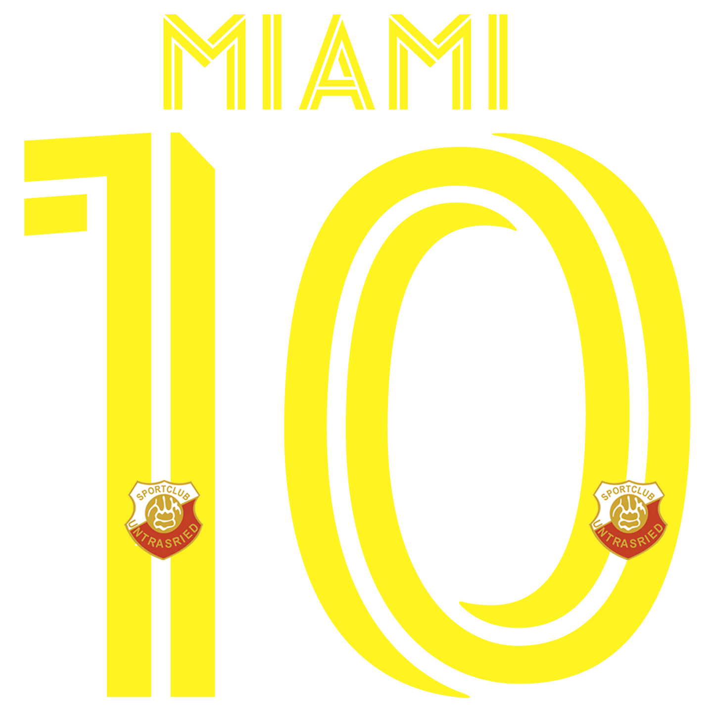 Nummernsatz "Miami" + Teamlogo druck-guru