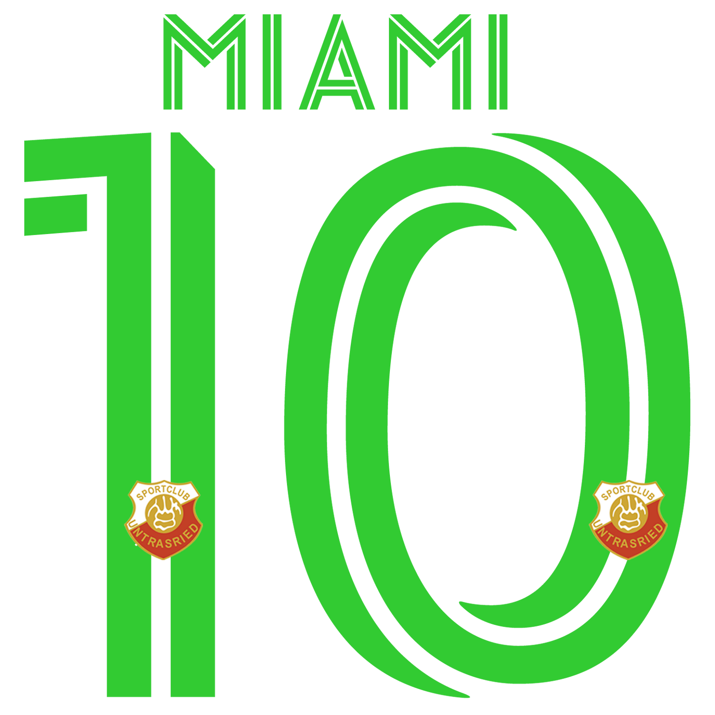 Nummernsatz "Miami" + Teamlogo druck-guru