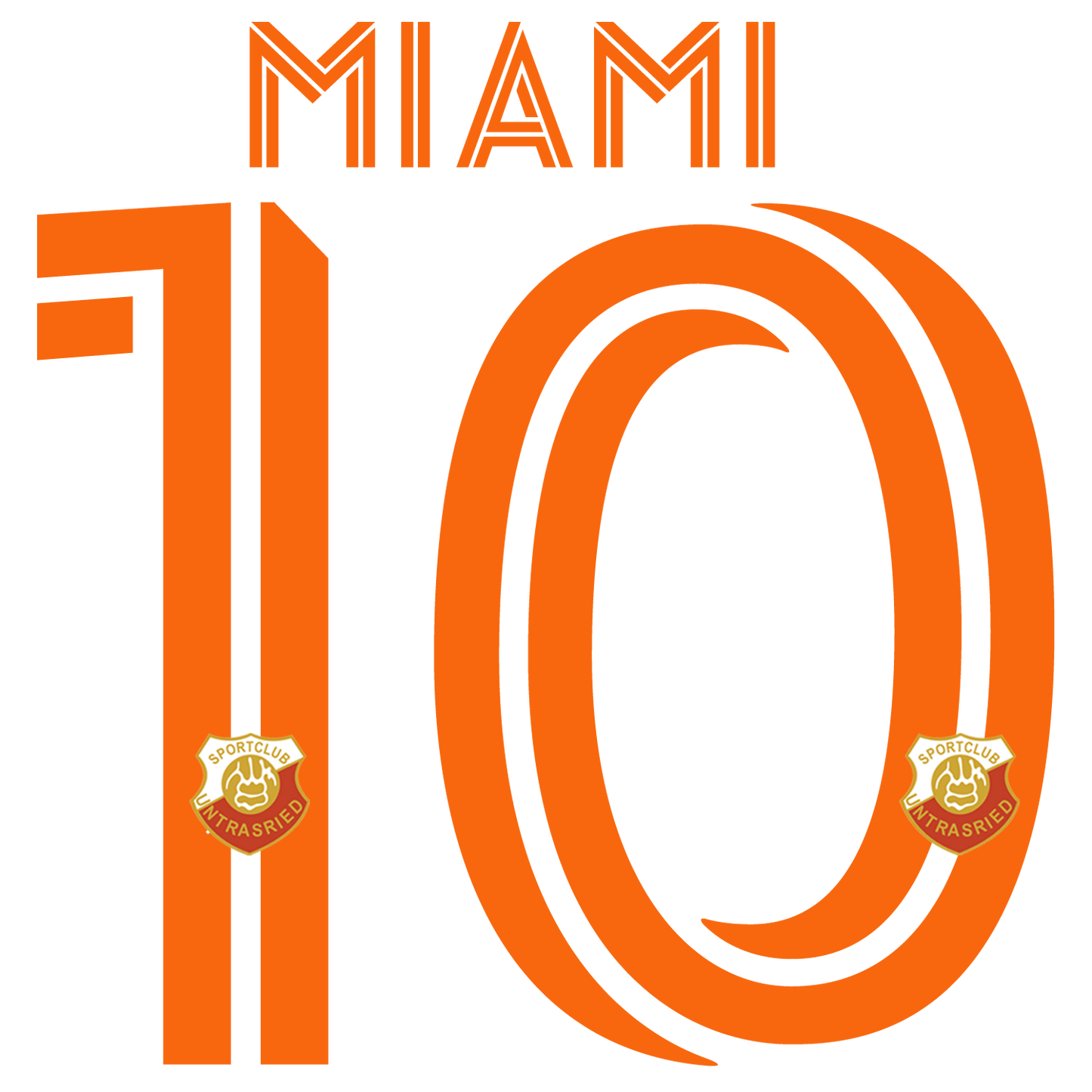 Nummernsatz "Miami" + Teamlogo druck-guru
