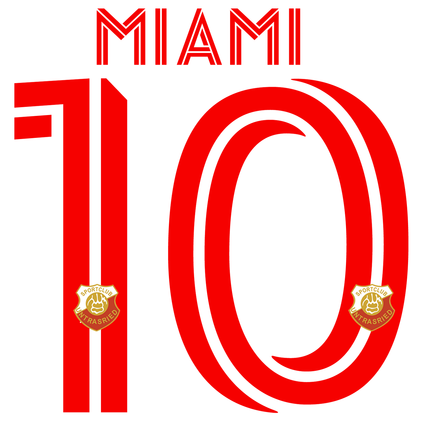 Nummernsatz "Miami" + Teamlogo druck-guru