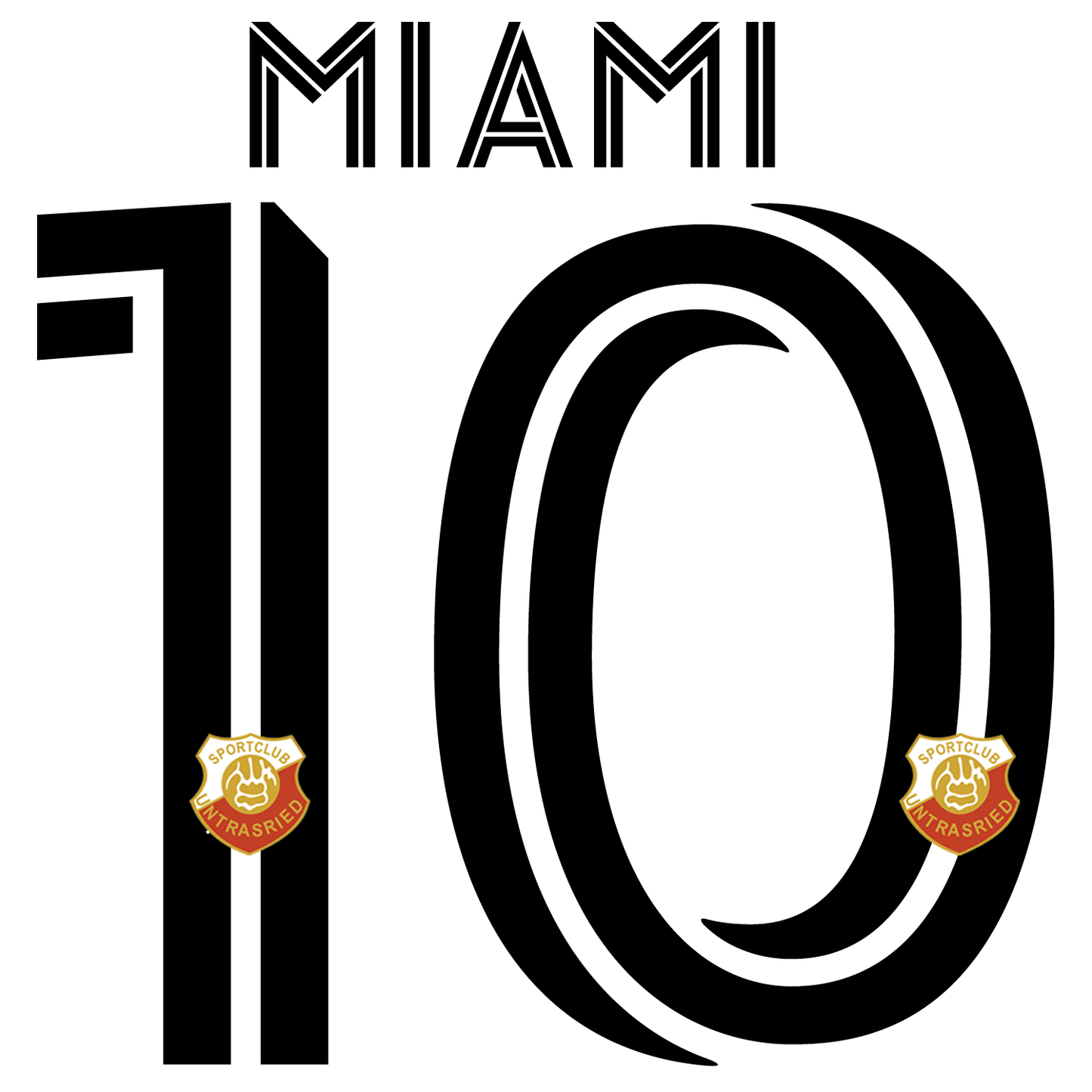 Nummernsatz "Miami" + Teamlogo druck-guru