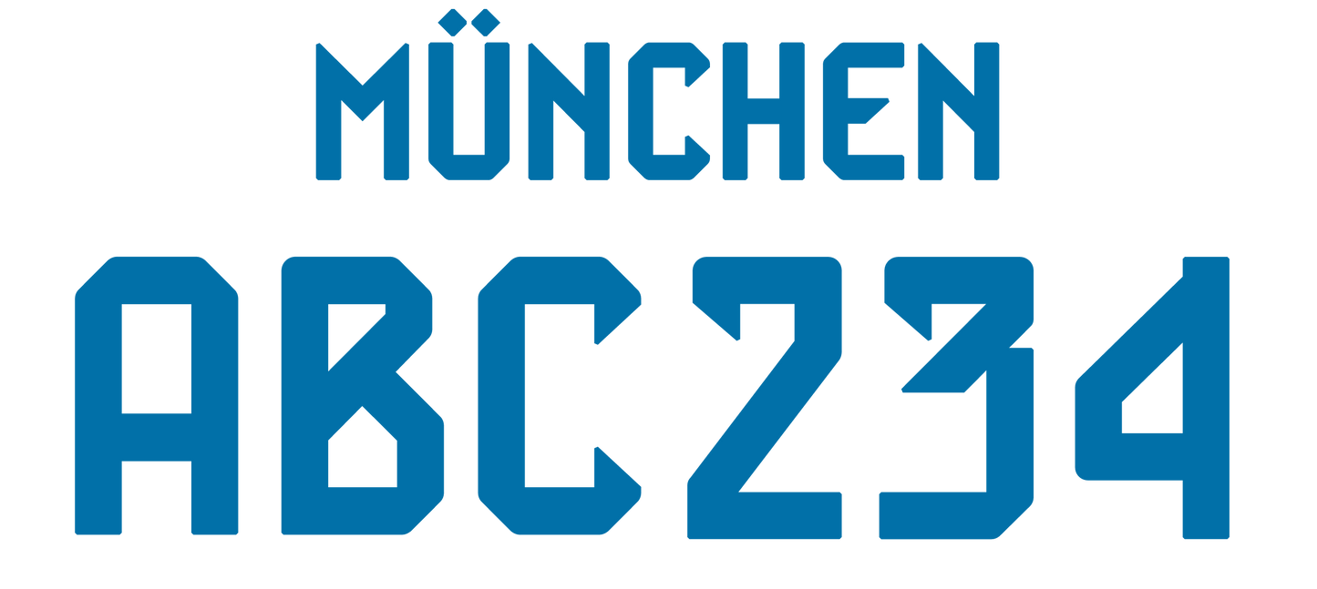 Nummernsatz "München" druck-guru