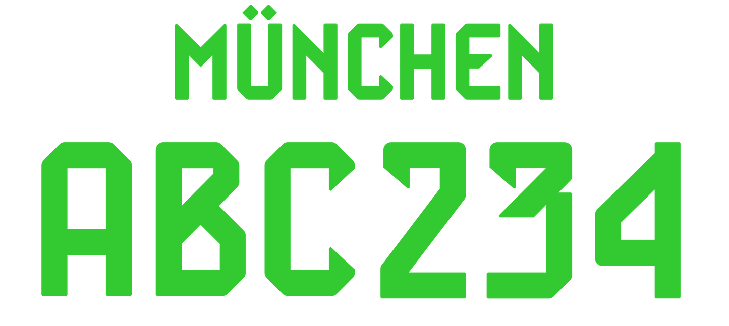 Nummernsatz "München" druck-guru
