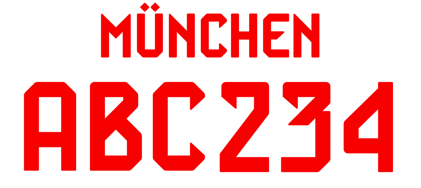Nummernsatz "München" druck-guru