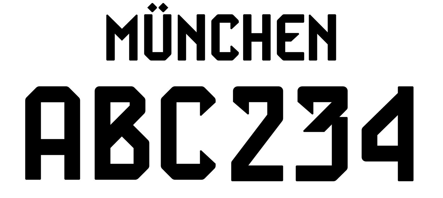Nummernsatz "München" druck-guru