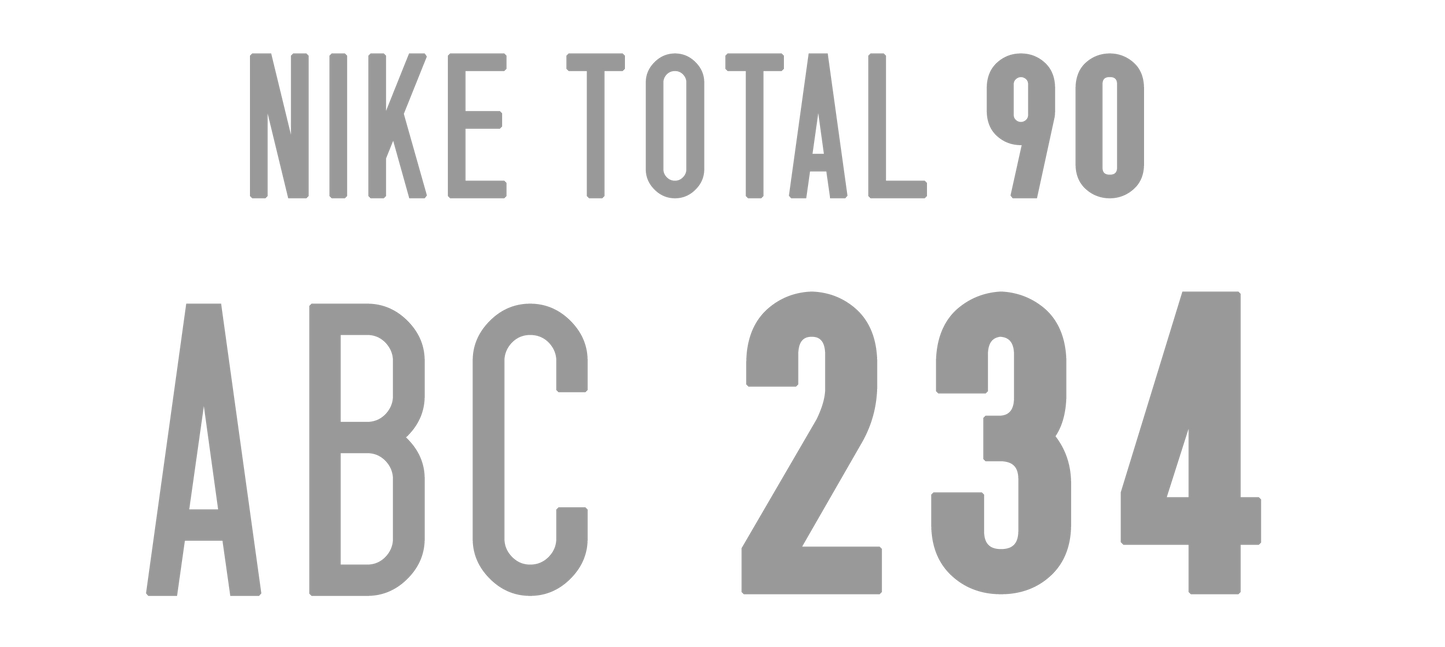 Nummernsatz "Total 90" druck-guru