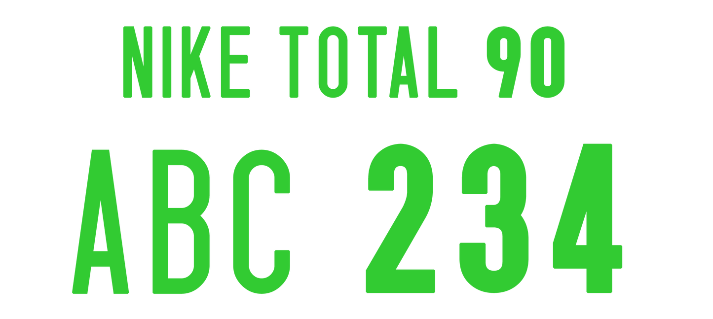 Nummernsatz "Total 90" druck-guru