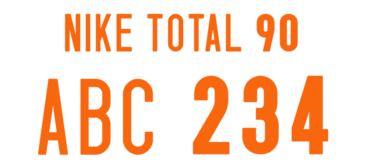 Nummernsatz "Total 90" druck-guru