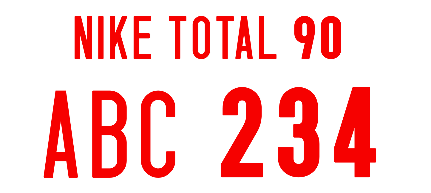 Nummernsatz "Total 90" druck-guru