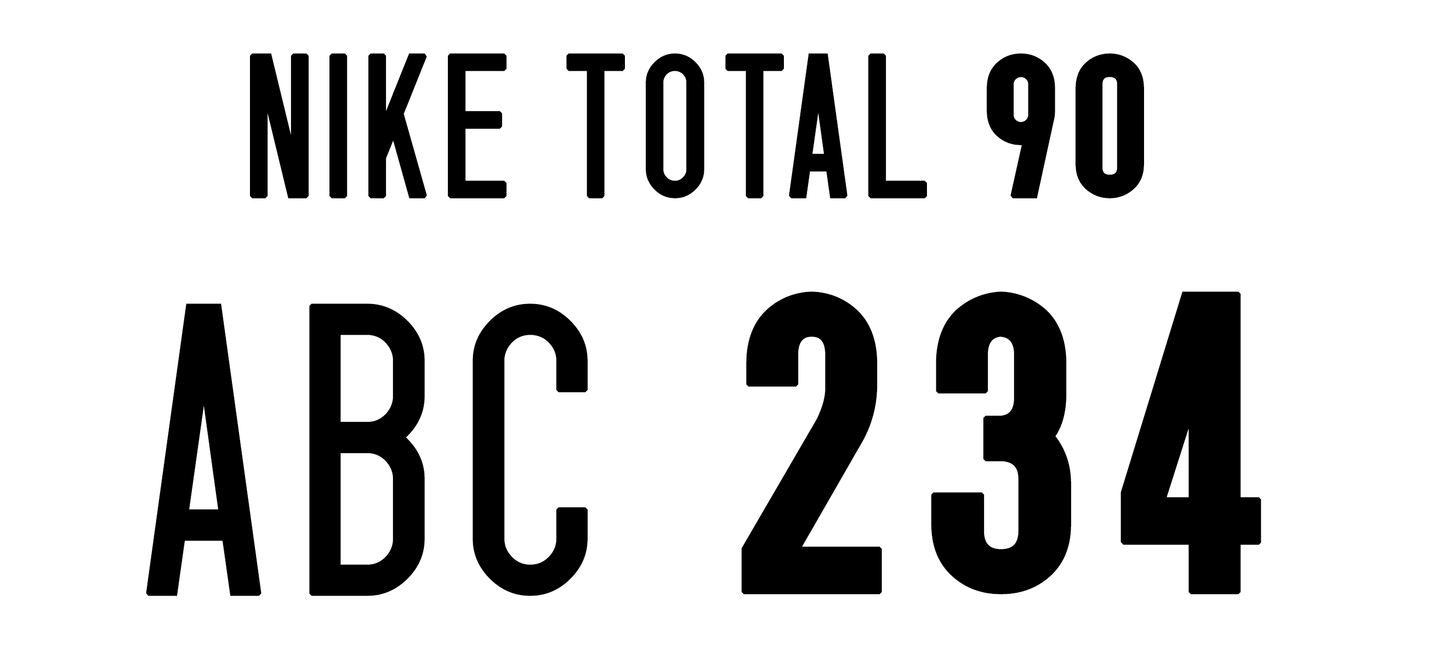 Nummernsatz "Total 90" druck-guru