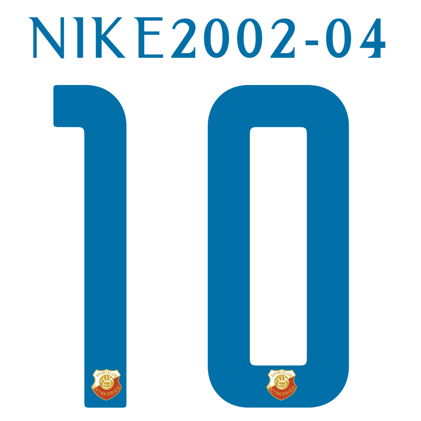 Nummernsatz "Nike 2002-04" + Teamlogo druck-guru