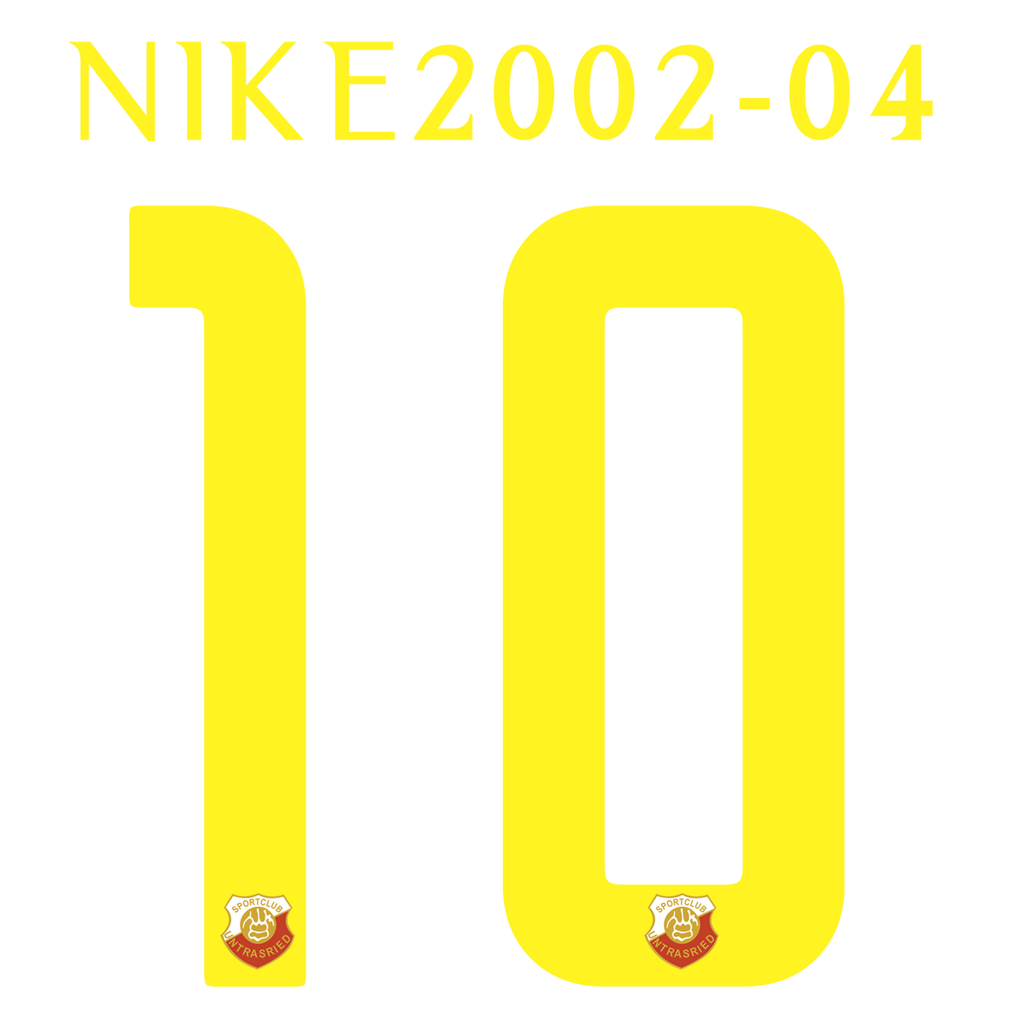 Nummernsatz "Nike 2002-04" + Teamlogo druck-guru