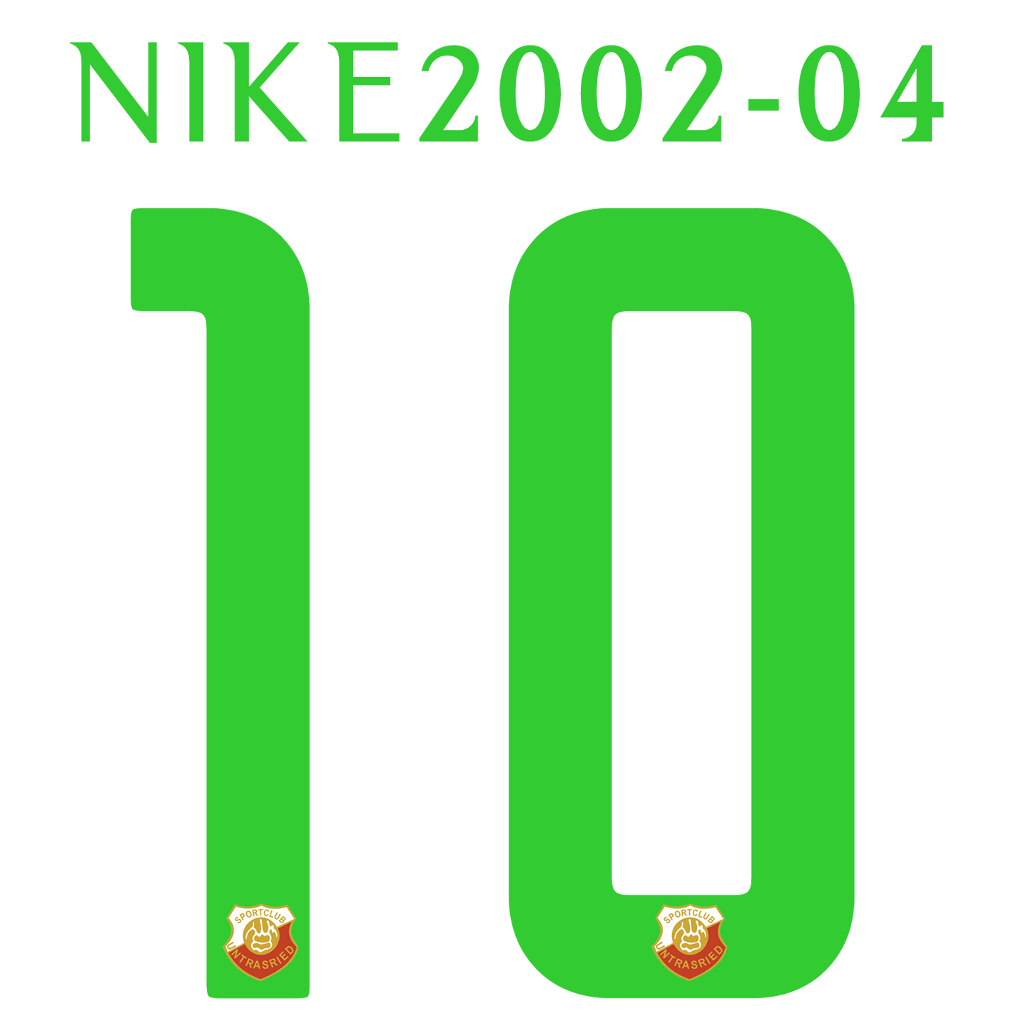Nummernsatz "Nike 2002-04" + Teamlogo druck-guru