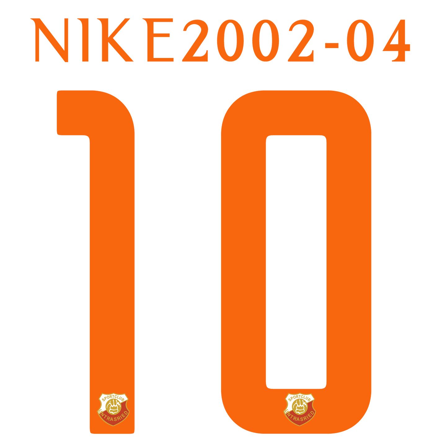 Nummernsatz "Nike 2002-04" + Teamlogo druck-guru