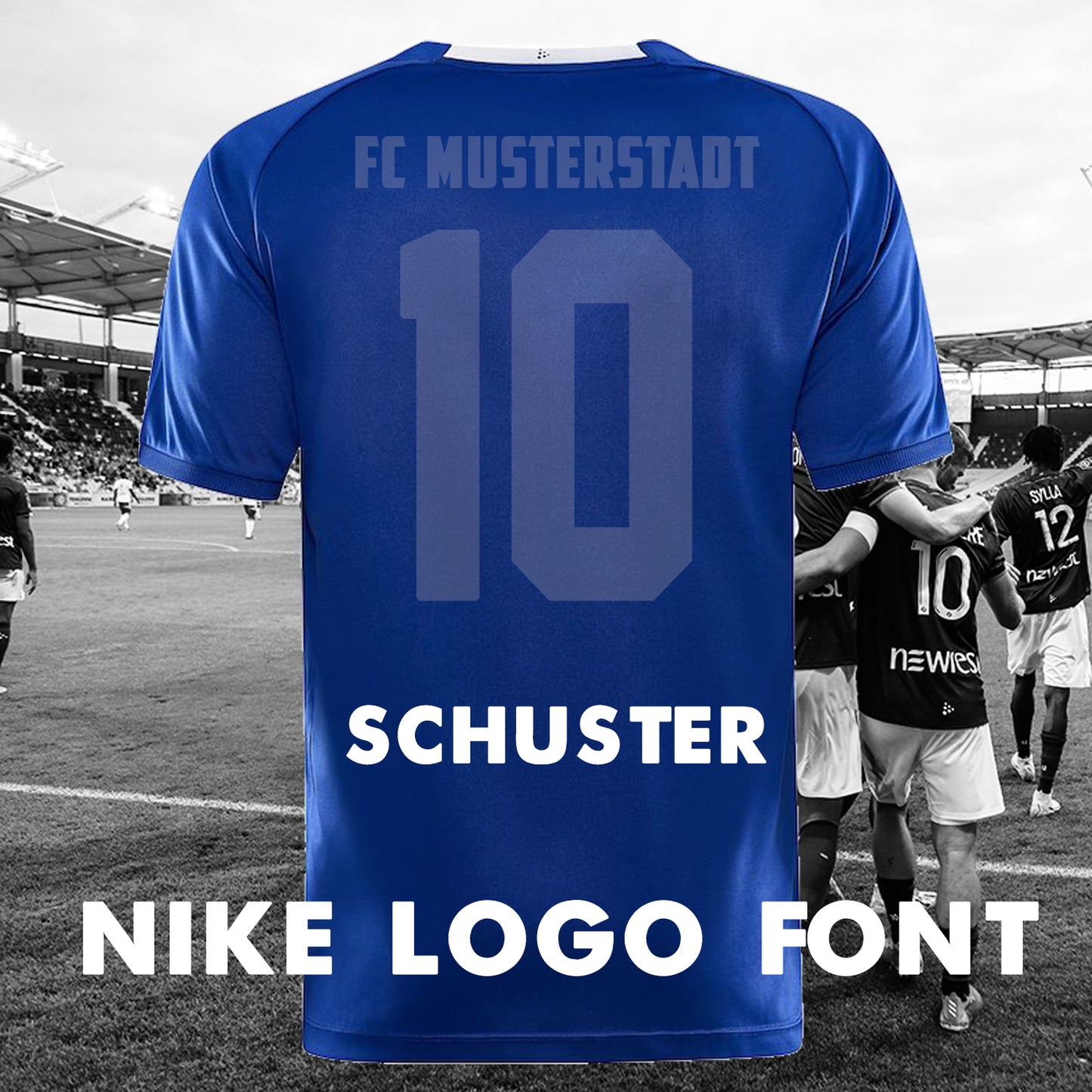 Spielername - Nike Logo Font druck-guru
