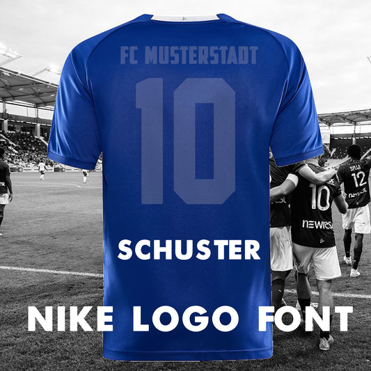 Spielername - Nike Logo Font druck-guru