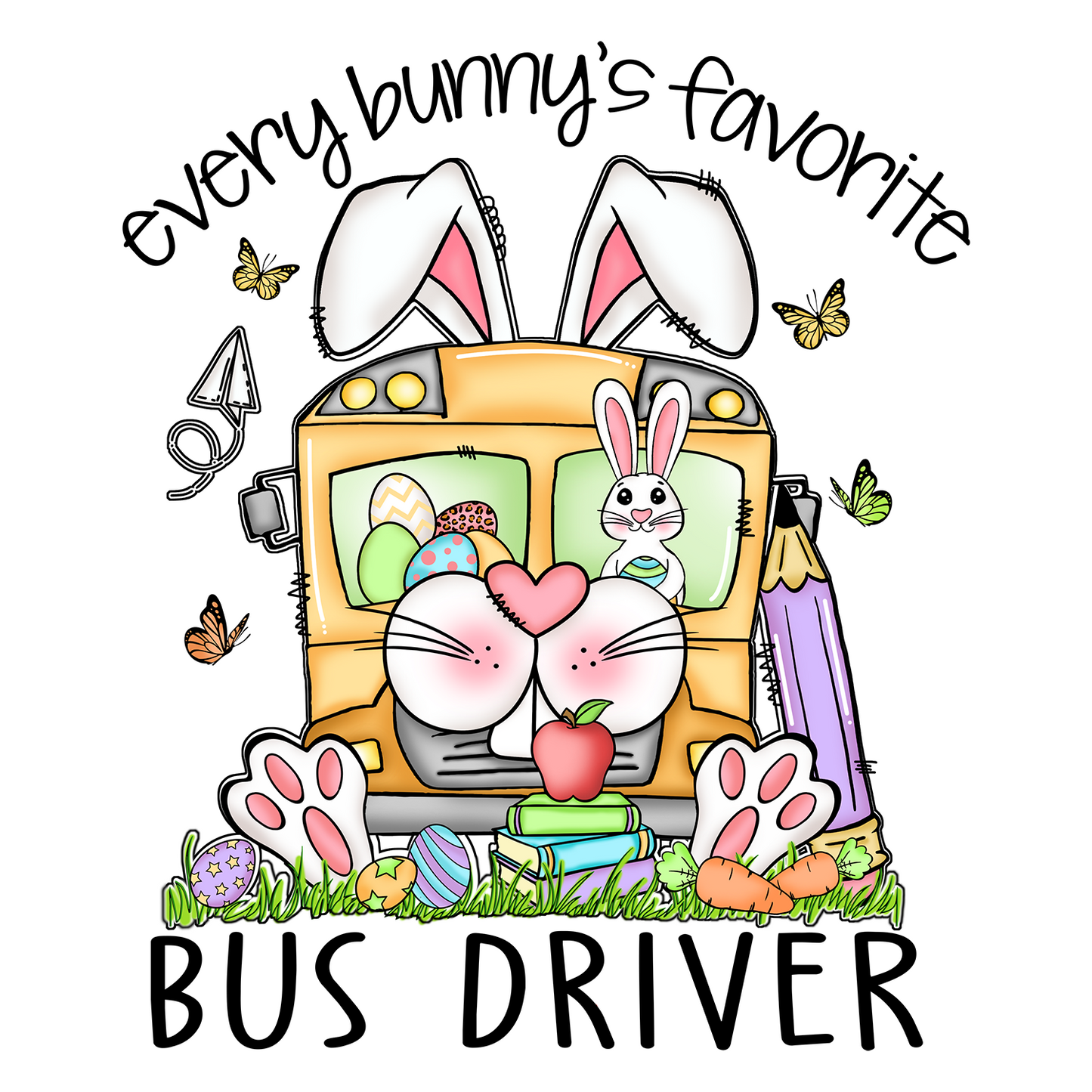 Bügelbild "Bus Driver" druck-guru