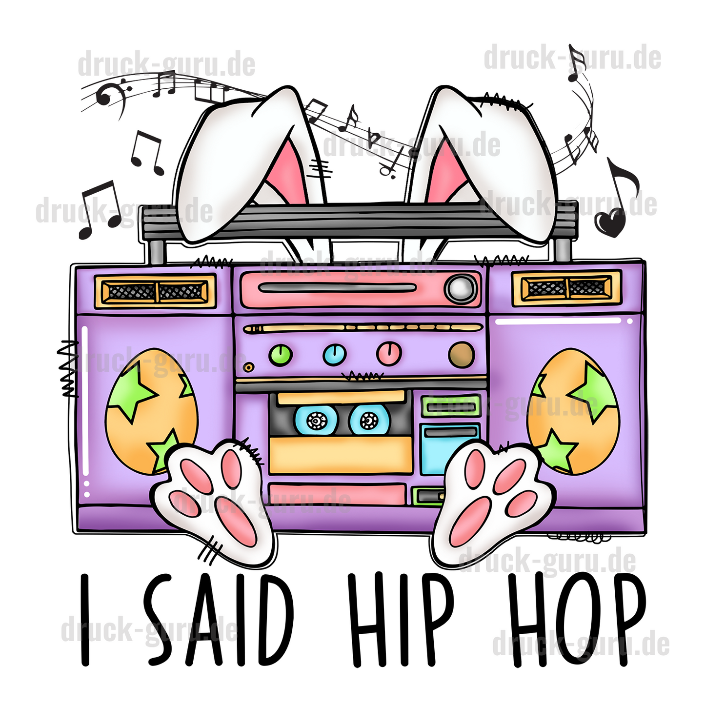 Bügelbild "I said Hip Hop" druck-guru