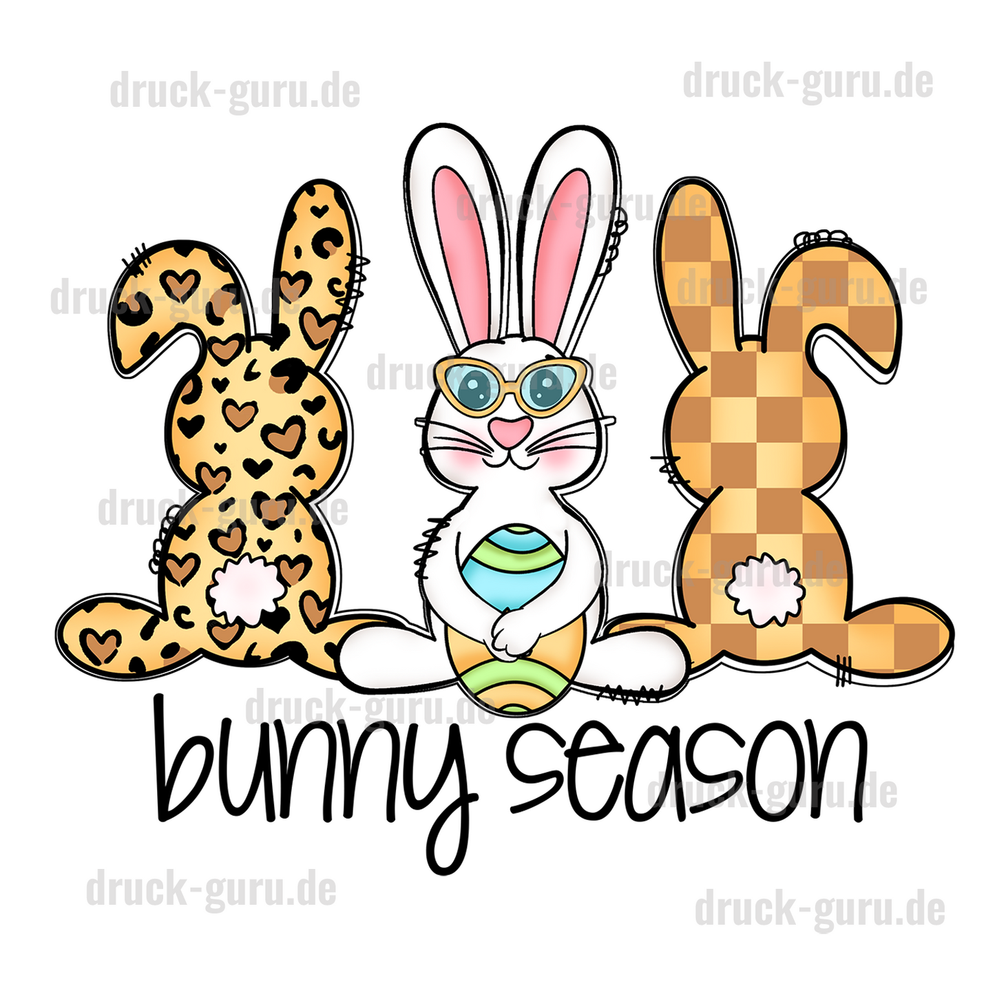 Bügelbild "Bunny Season" druck-guru