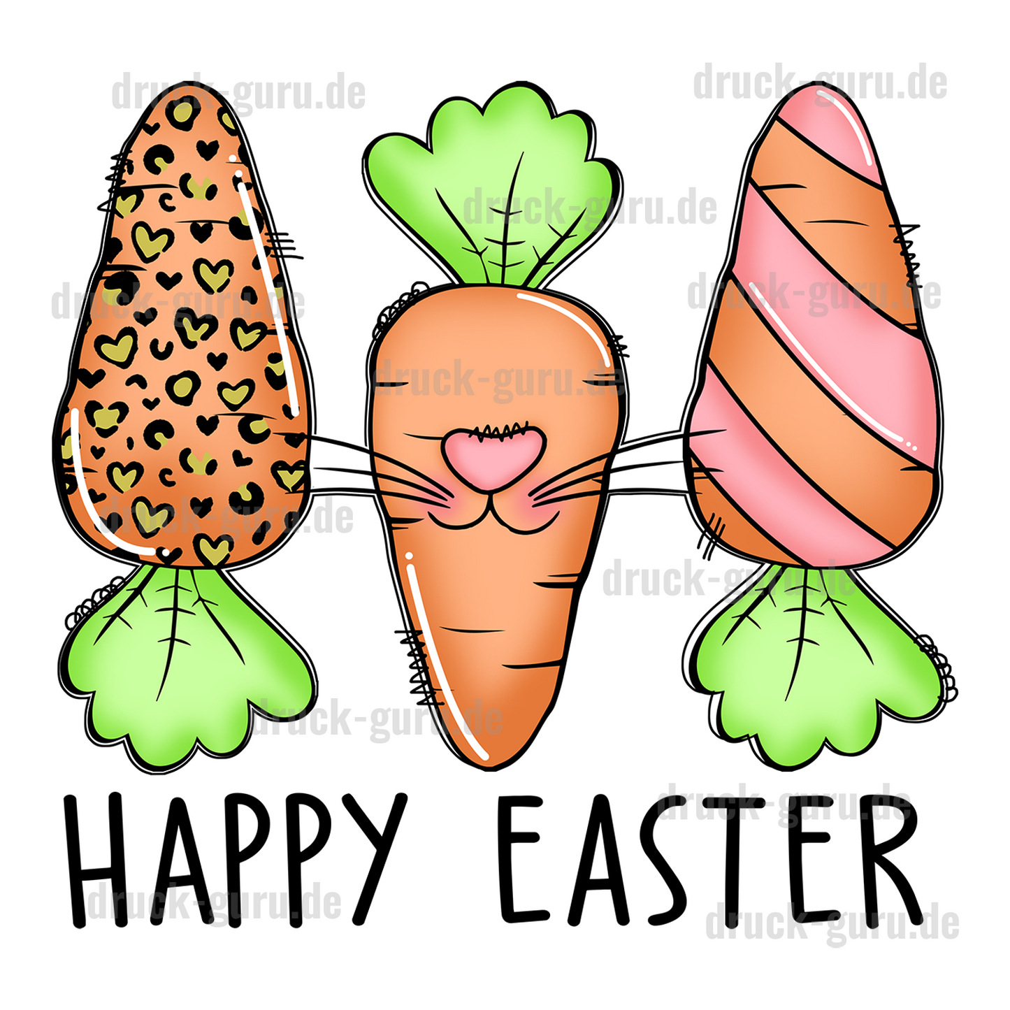 Bügelbild "Happy Easter" druck-guru