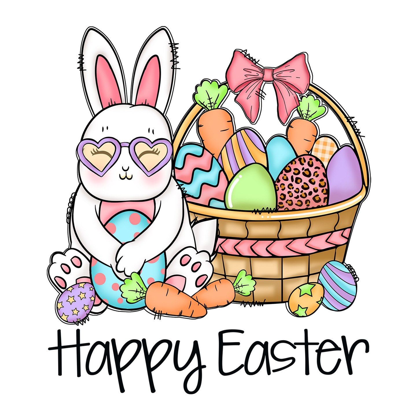 Bügelbild "Happy Easter" druck-guru