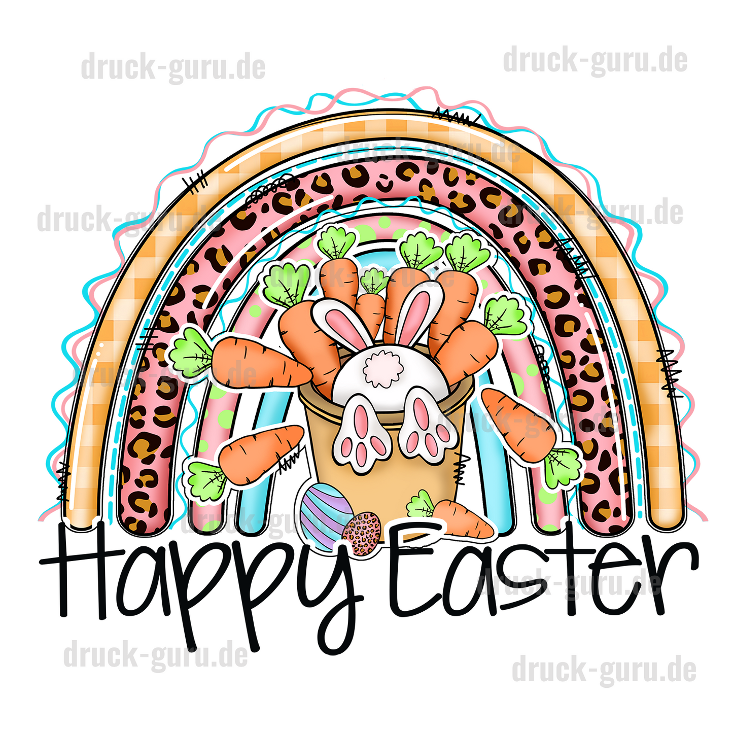 Bügelbild "Easter Rainbow" druck-guru