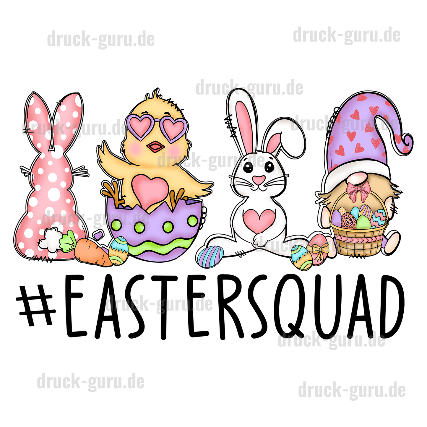 Bügelbild "#Eastersquad" druck-guru