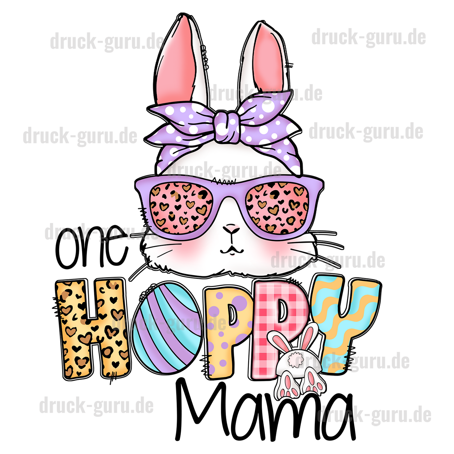 Bügelbild "One Hoppy Mamy" druck-guru