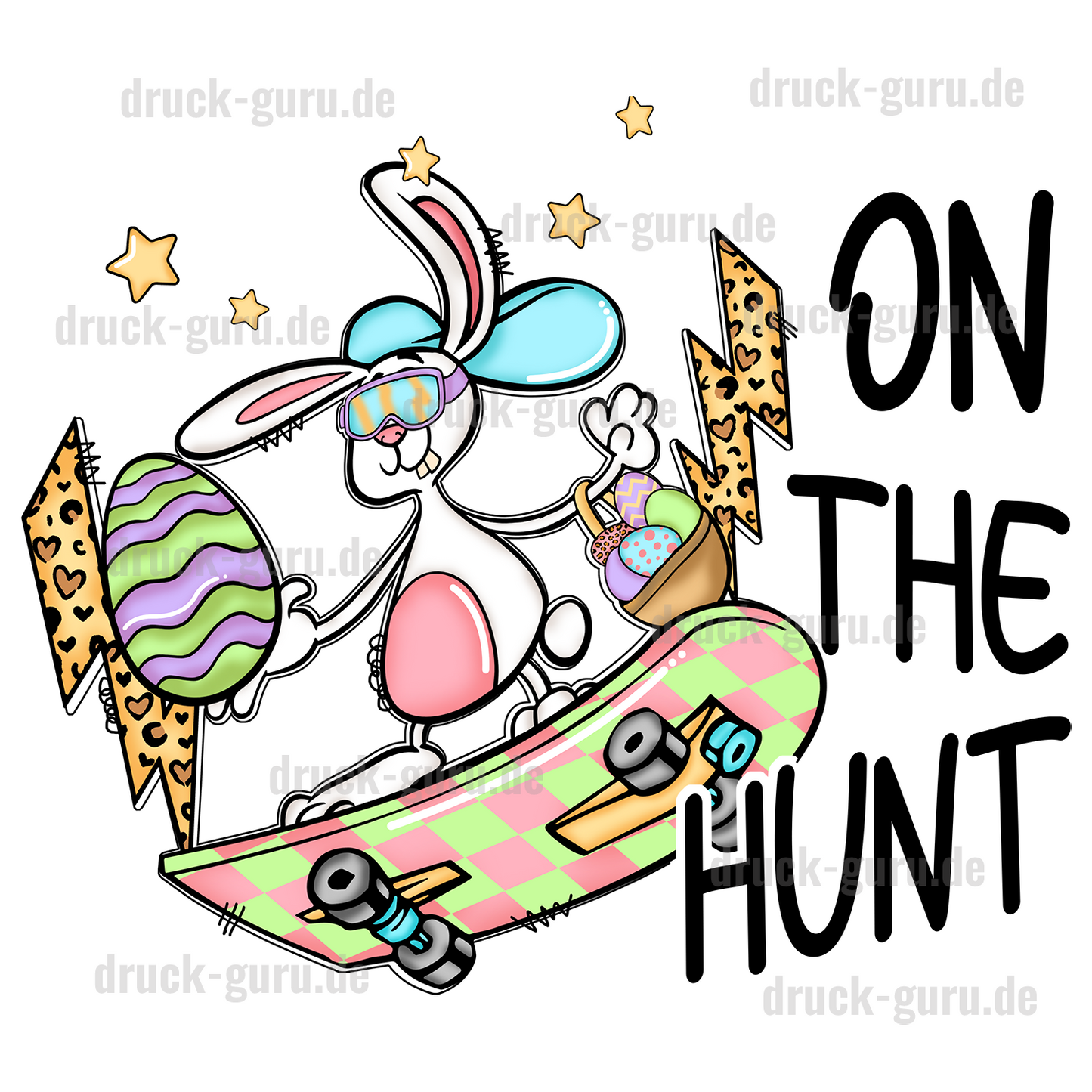 Bügelbild "One the Hunt" druck-guru