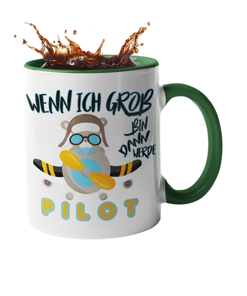 Tasse "Wenn ich groß bin dann werde ich Pilot" Handmade-Lifestyle