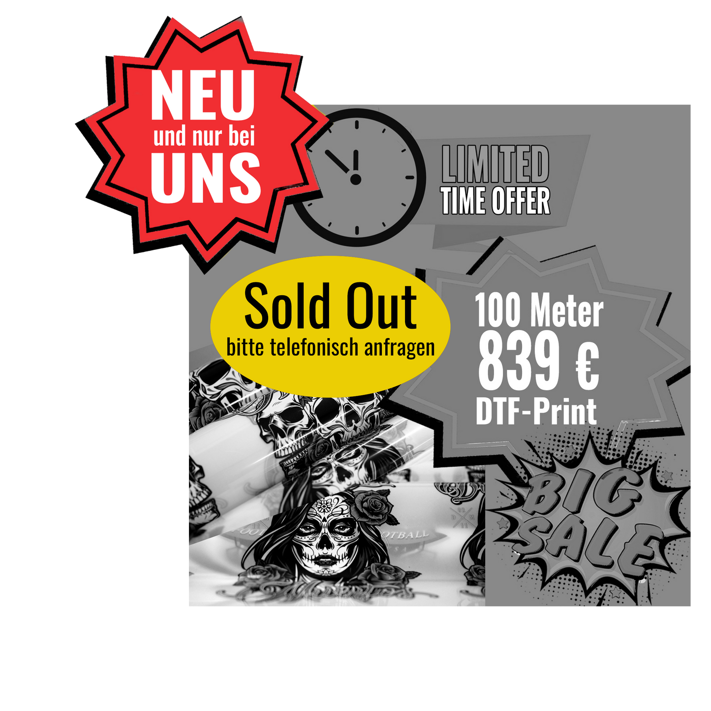 DTF-Transfer - BIG SALE - 100 METER druck-guru